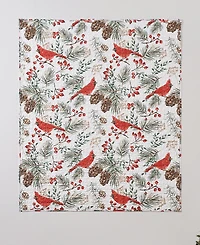Greenland Home Fashions Cardinal Plaid Winter Wonderland Reversible Throw, 50" x 60"