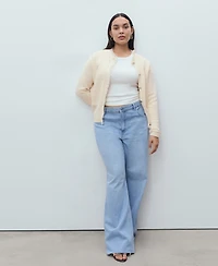 Mango Women's Frayed Ends Knitted Cardigan