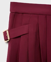 Mango Women's Buckles Pleated Skirt