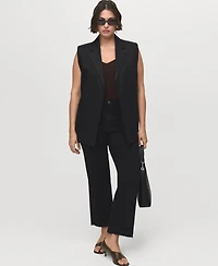 Mango Women's Sienna Flared Cropped Jeans