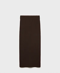 Mango Women's Fine Knit Midi Skirt