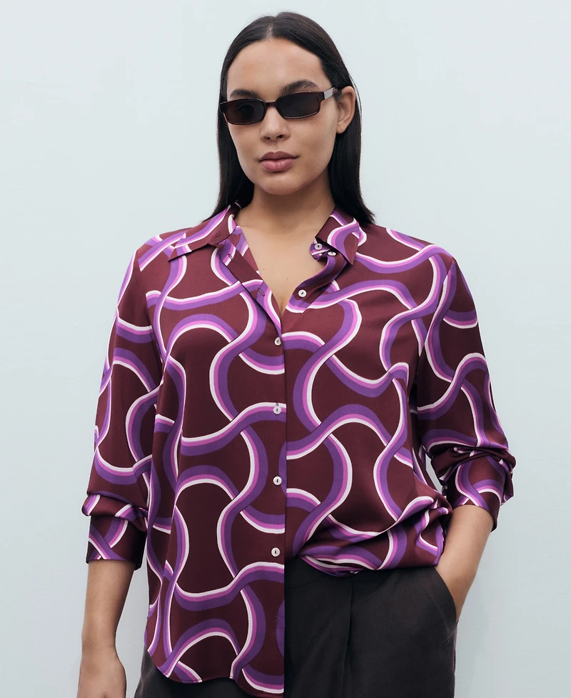 Mango Women's Abstract Print Shirt