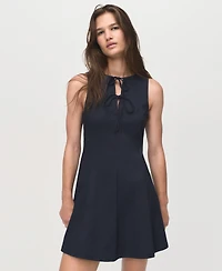 Mango Women's Bows Denim Effect Dress