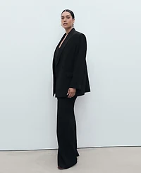 Mango Women's Straight Mid-Rise Suit Pants