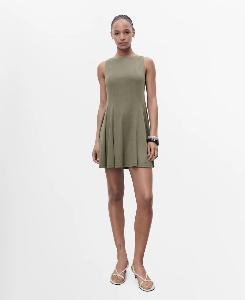 Mango Women's Short Flared Dress