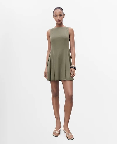 Mango Women's Short Flared Dress