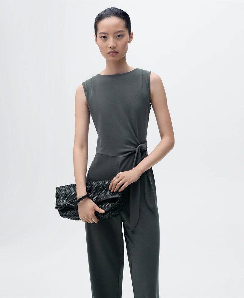 Mango Women's Long Knot Jumpsuit