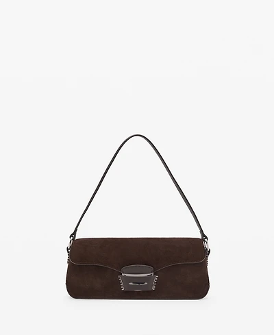 Mango Women's Suede Shoulder Bag