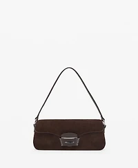 Mango Women's Suede Shoulder Bag