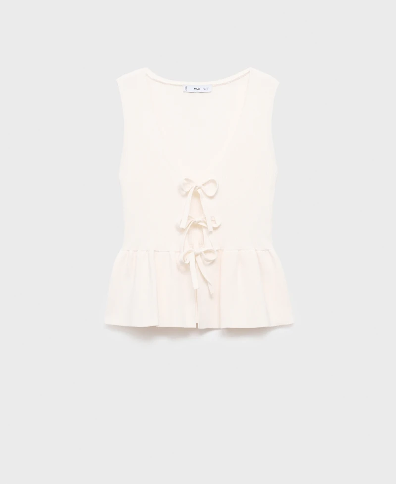 Mango Women's Bows Knit Top