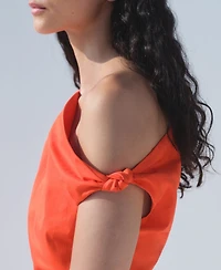 Mango Women's Asymmetrical Neckline Short Dress