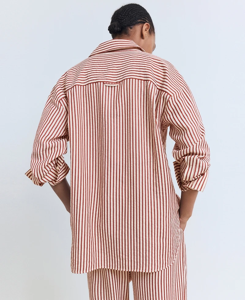 Mango Women's Striped Straight Shirt