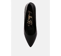 emersyn croc block heel pump