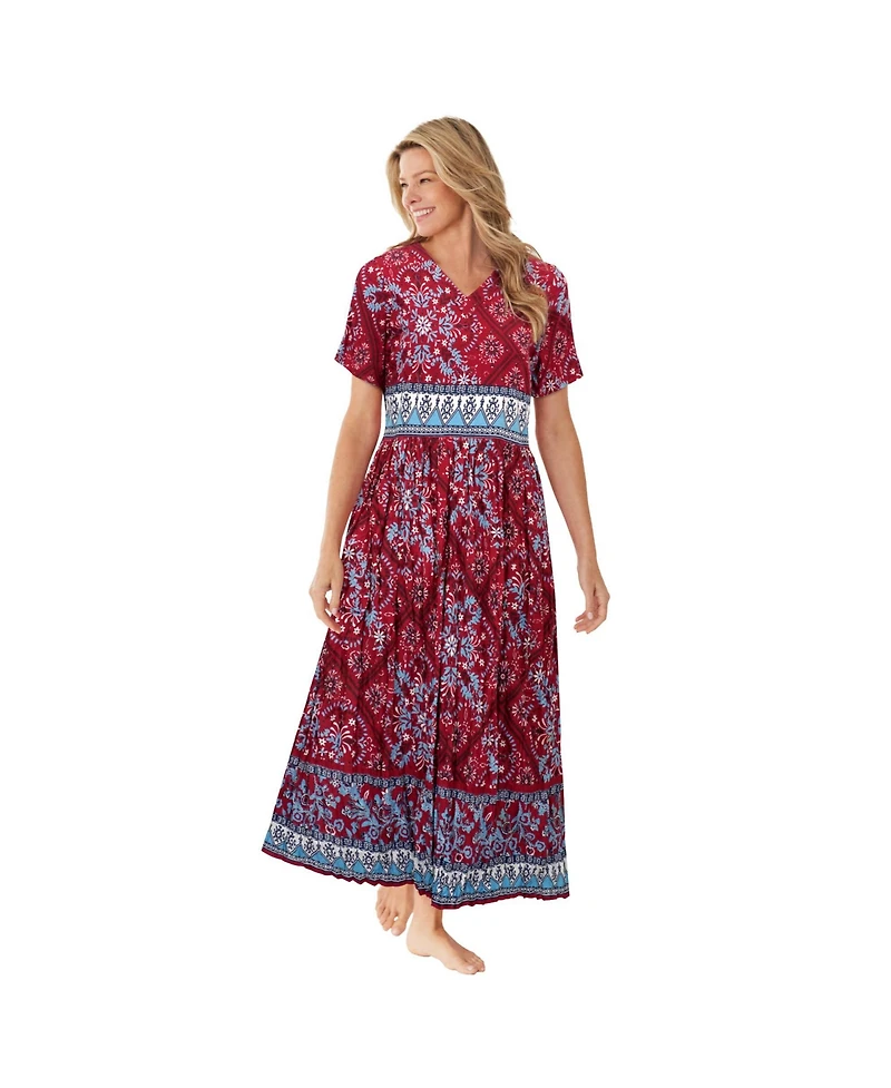 Only Necessities Plus Size Long Crinkle Cotton Lounger