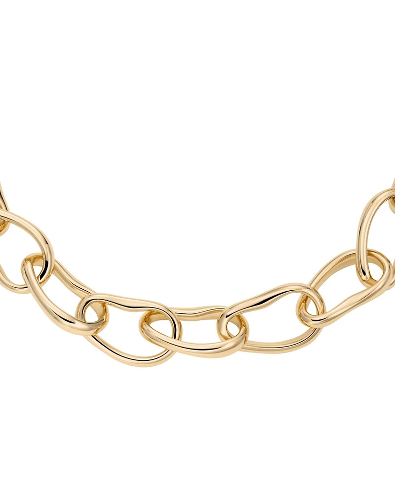 Skagen Women's Anja Pebbles Gold Brass Chain Necklace