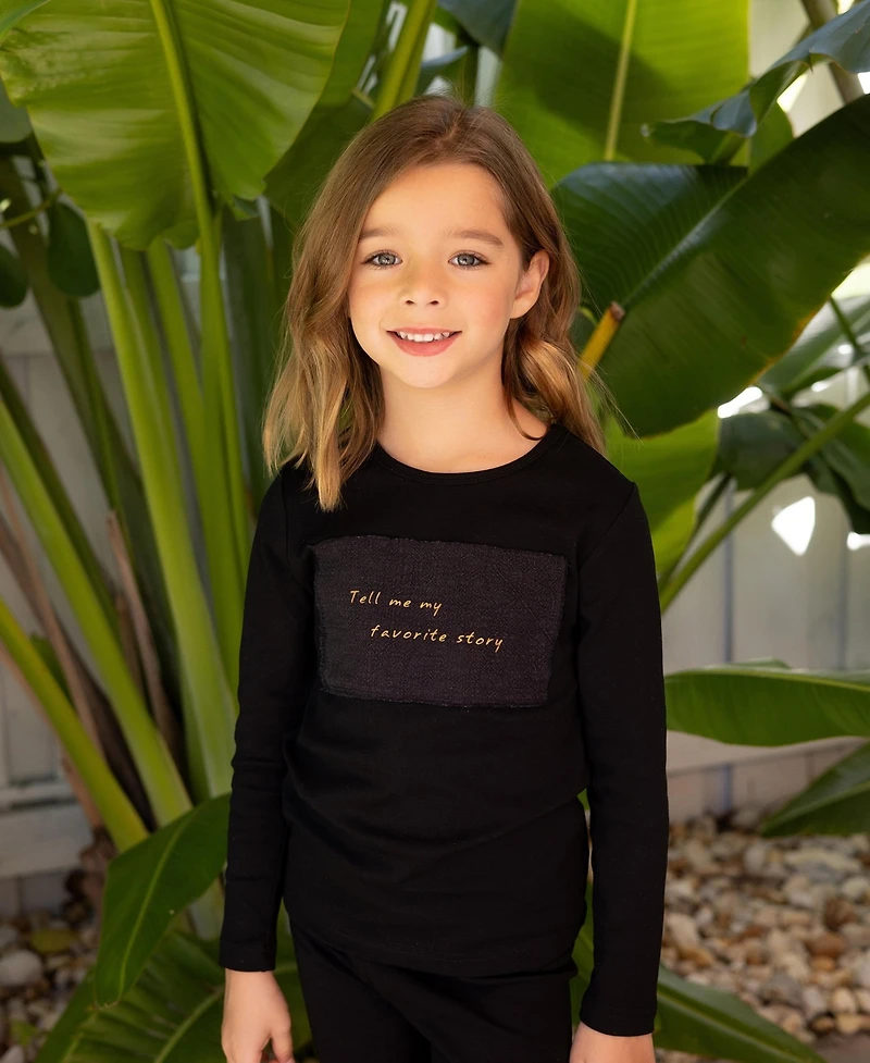 NoggiWear Kids Linen Patch Loungewear Set