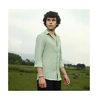 Campus Sutra Men's Wicker-Tactile Shirt