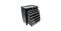 Flynama Black 7-Drawer Industrial Tool Cart with Locking Wheels and Ball Bearing Slides