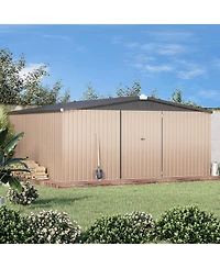 Aecojoy 14'x12' Outdoor Storage Shed