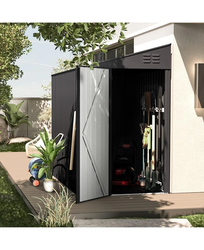 Aecojoy 4'x7' Lean to Shed Outdoor Storage