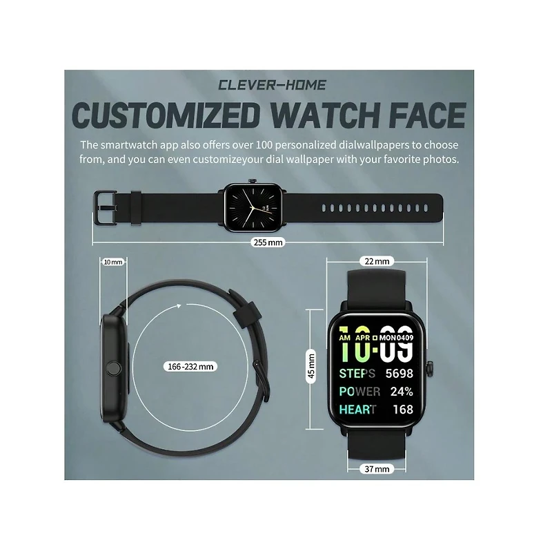 Ruxing Smart Smart Watches For Women Men, Alexa Built-In 1.8" Fitness Tracker Watch For Android Ios, Waterproof Activity Trackers With 105+ Sport