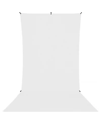 Westcott 5x12' X-Drop Wrinkle-Resistant Backdrop Kit, Includes 5x7' Stand and Carry Case, High-Key White Sweep