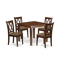East West Furniture Dining Room Set Mahogany, OXCL5-mah-c