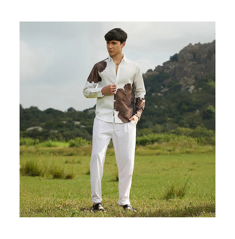 Campus Sutra Men's Primrose Flora Shirt