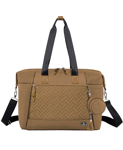 Dikaslon Large Diaper Bag Tote with Pacifier Case and Changing Pad, Travel for Mom Dad