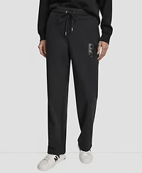 Dkny Women's Sport Stacked Transfer Logo Track Pants