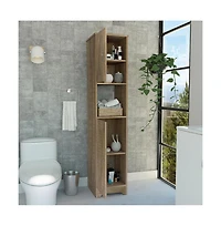 Tuhome Ibis Linen Cabinet Light Oak Mdf