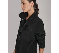 Dkny Women's Full-Zip Varsity Logo Top