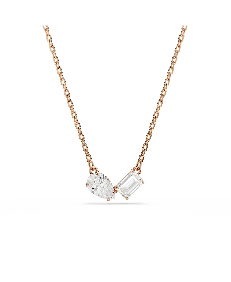 Swarovski Mesmera Rose Gold Tone Plated Earrings and Necklace Set