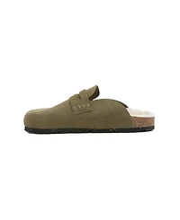 Sheep Lined Penny Loafer Clog