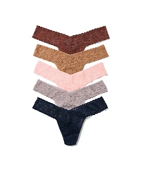 Hanky Panky Women's Signature Lace Low Rise Pack Thong Underwear