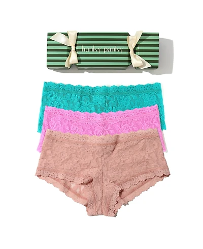 Hanky Panky Women's Signature Lace 3 Pack Boyshort Underwear