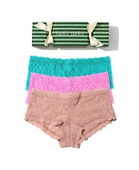 Hanky Panky Women's Signature Lace 3 Pack Boyshort Underwear