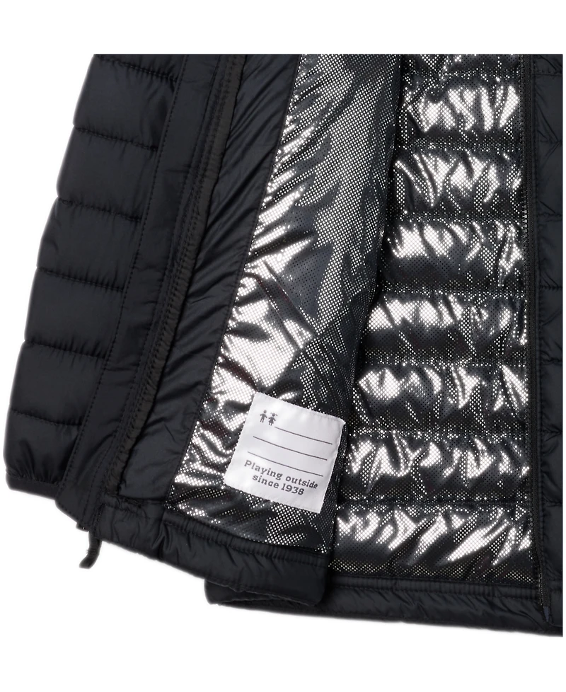 Columbia Big Boys Powder Lite Ii Quilted Colorblocked Full-Zip Hooded Jacket