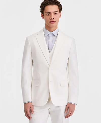Tommy Hilfiger Men's Modern-Fit Th Flex Stretch Chambray Suit Separates Jacket