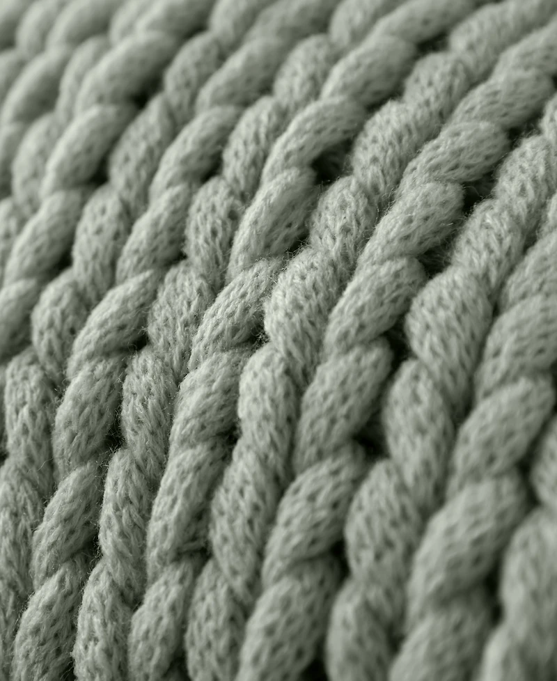 ienjoy Home Eucalyptus Oversized Chunky Hand-knit Throw, 59" x 47"