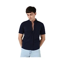 Campus Sutra Men's Black Solid Casual Shirt