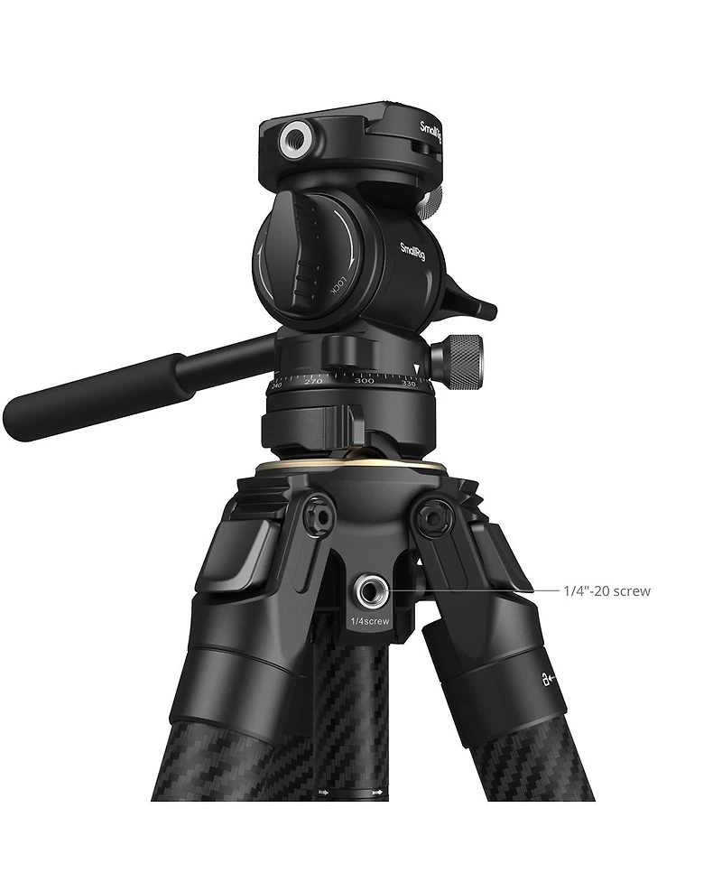 SmallRig Portable 5-Section Carbon Fiber Travel Tripod with Ball Head, Black