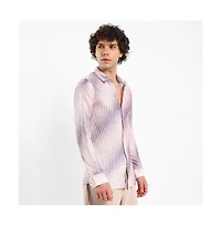 Campus Sutra Men's Ombre-Pleated Shirt