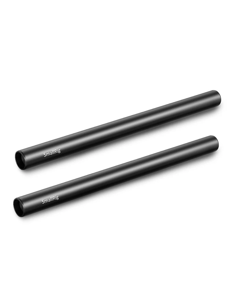 SmallRig 15mm Black Aluminum Alloy Rod Pair, M12 Thread, 12"