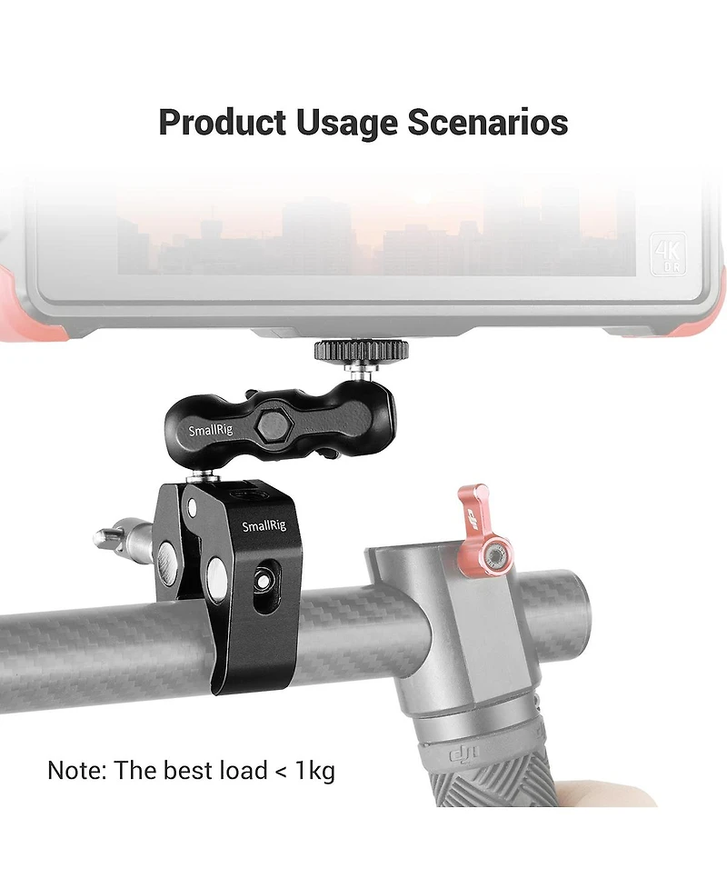 SmallRig Multi-Functional Crab-Shaped Clamp with Ballhead Magic Arm
