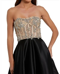 Mac Duggal Women's Strapless Embellished Bustier Ball Gown