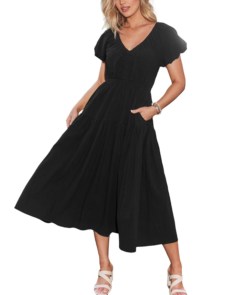 Cupshe Women's Petal Promise Midi Beach Dress