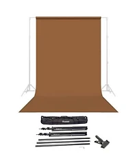 Savage Widetone Seamless Background Paper 86 X22 Wide X 36 Cocoa 80 Bundle With Flashpoint 10 Background Support System Air Cushioned Flashpoint