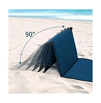 Sunjoy Portable Backrest Chair 1PK, Folding Lightweight Camp Seat