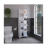 Tuhome Tain Linen Cabinet White Mdf